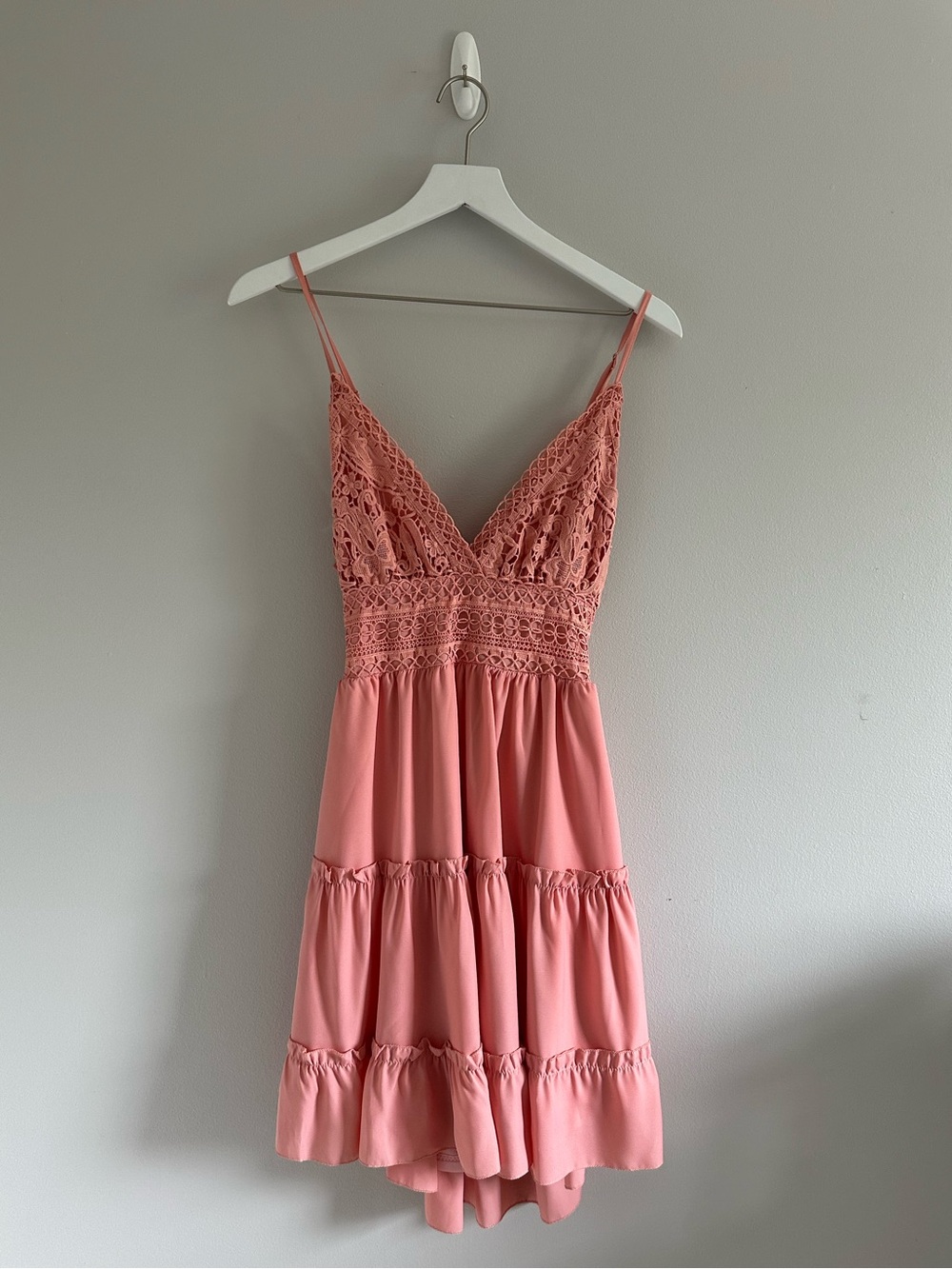 Amazon Pink Mini Lace Dress Size M